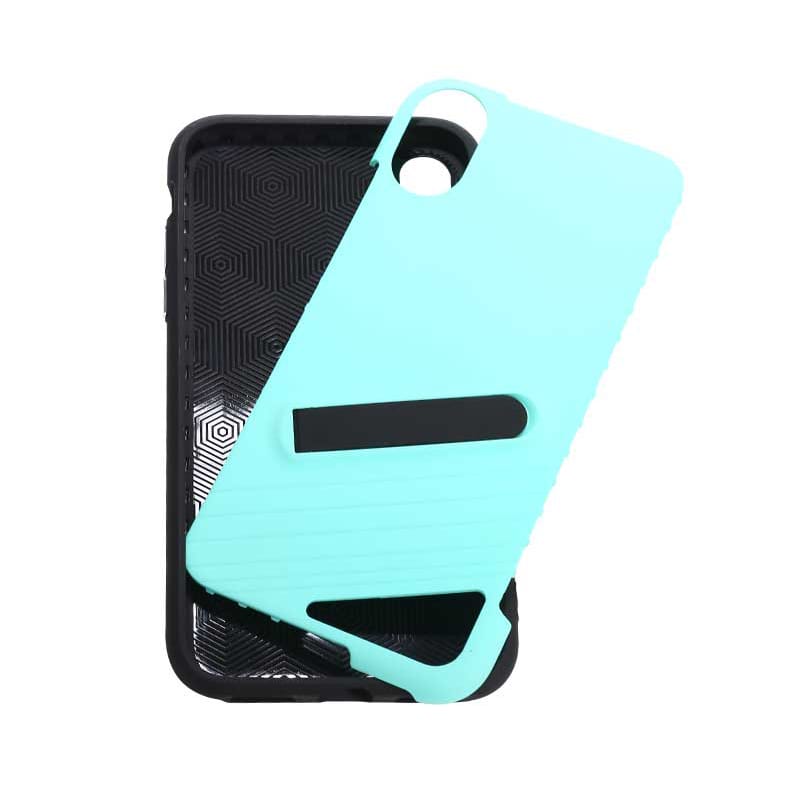 Rubberized TPUPC Hybrid Case With Retractable Bracket Stand 4