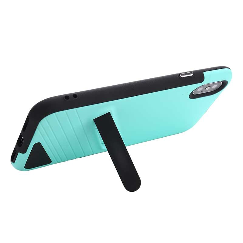 Rubberized TPUPC Hybrid Case With Retractable Bracket Stand 6