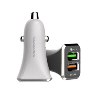 QC3.0+2.4A dual USB fast charging car charger