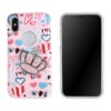For Iphone5G/7P protection 3D relief graphic TPU+PC combo case with glitter quicksand decoration 18 32 2