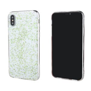 Ultra thin flexible TPU+Acrylic poky dot glitter epoxy protector case