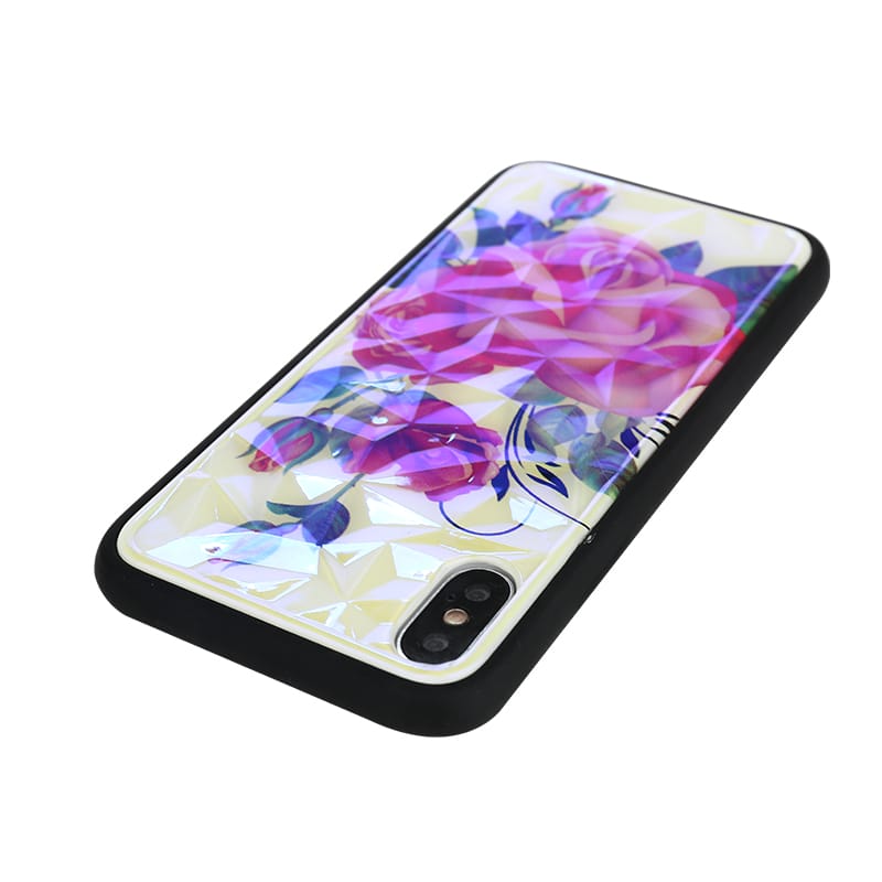 Anti choque caja del teléfono del grano de diamante TPU + acrílico 16 12 3