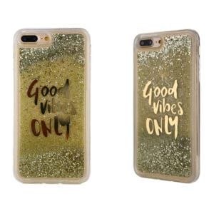 Fashionable and luxury blanche TPU case in drawing with movable sand design