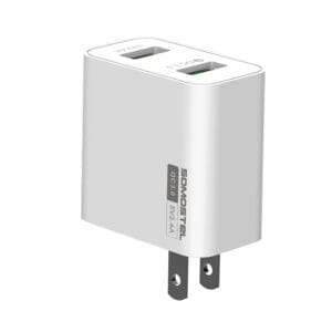 Simple compact QC3.0 dual usb ports PC travel adapter charger