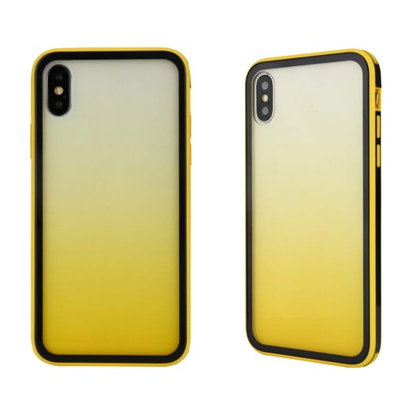 Funda de acrílico+TPU delgado con color gradiente laser Para IphoneX/XR