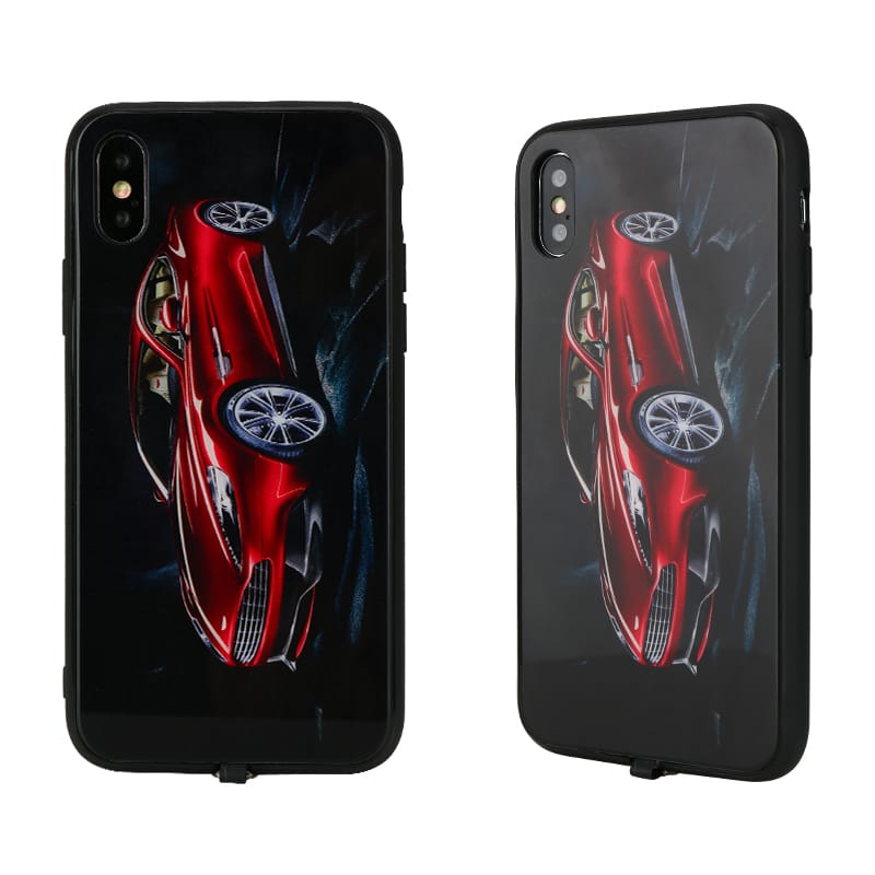 Fundas Para Celulares TPU+PC+Vidrio Con Luz Para iphone 8 plus 6 Fundas Para Celulares TPU+PC+Vidrio Con Luz Para iphone 8 plus - Imagen 6