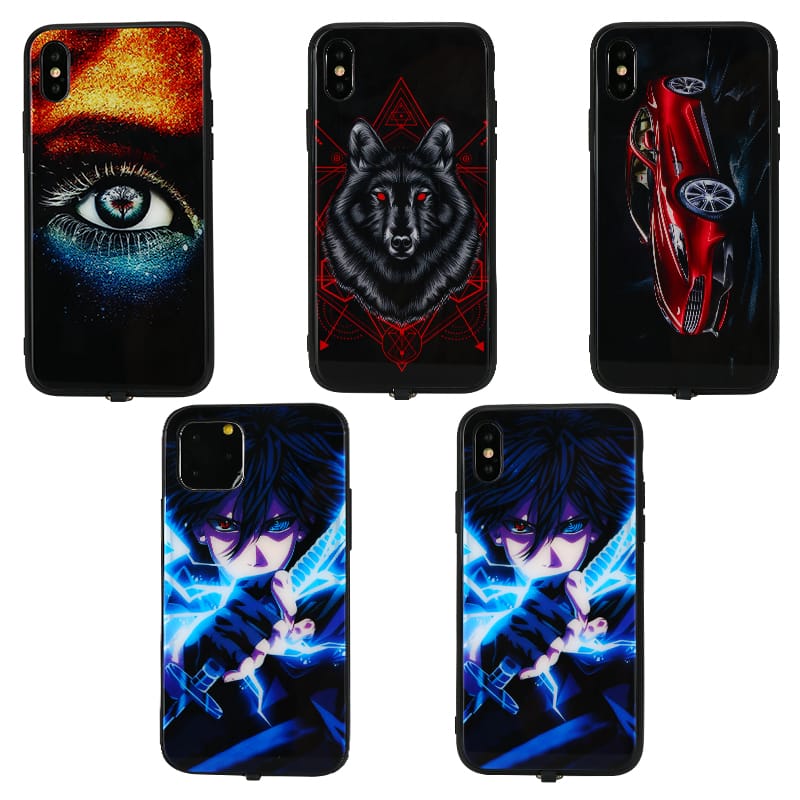 Fundas Para Celulares TPU+PC+Vidrio Con Luz Para iphone 8 plus 9 Fundas Para Celulares TPU+PC+Vidrio Con Luz Para iphone 8 plus - Imagen 9