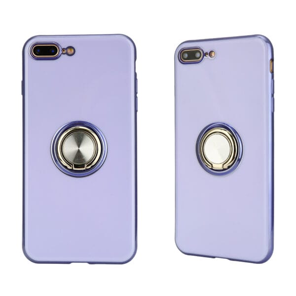 Mayoreo Funda Protectora Para Celular TPU Galvanoplastio En Unico Color Con Anillo