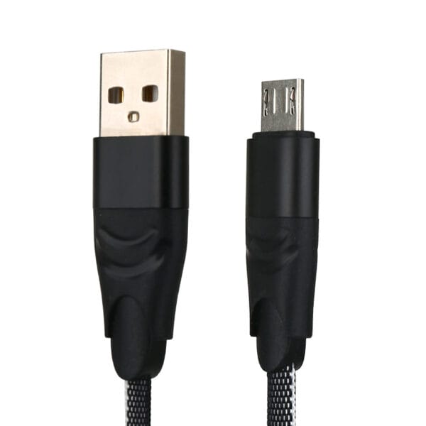 Mayoreo Cable USB 2.1A En Diseño Teje Dual-Color 500Piezas