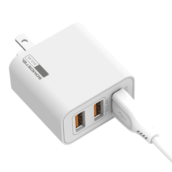 Mayoreo Cargador Cubo 3 Usb 5w 2.4a Blanco