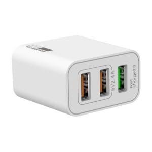 Mayoreo Cargador De Viaje Triple Usb V8 Microusb Carga Rapida 3.0 A
