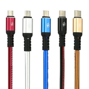 Mayoreo cable de datos de piel micro Usb V8 varios colores