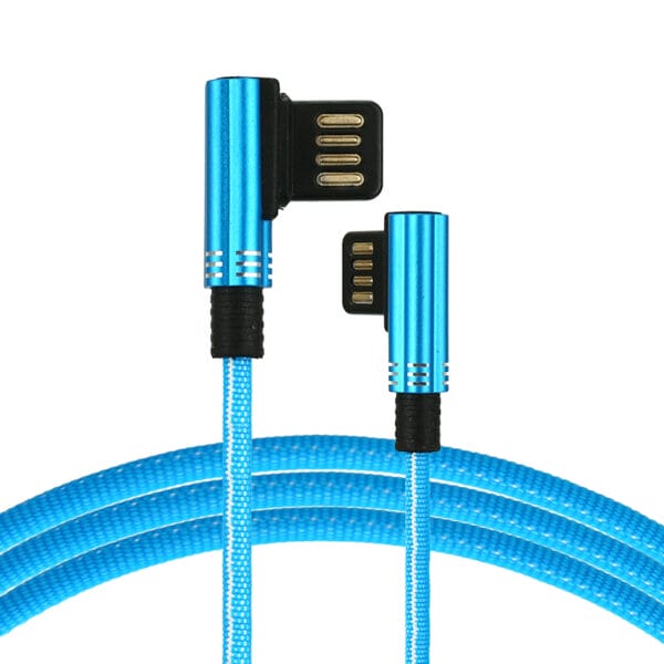 Mayoreo cable USB de datos de diseño de codo de 90 grados para juegos móviles