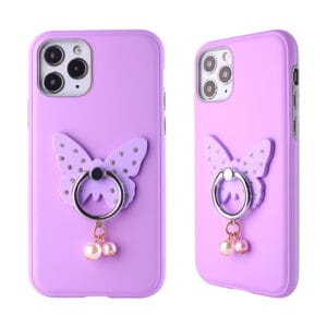 Funda 2 En 1 Con Anillo De Mariposa Muy Popular