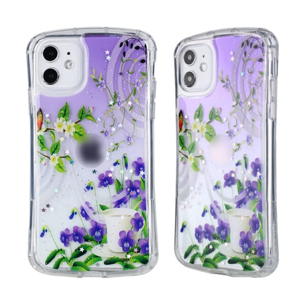 Funda De Movil Transparente TPU+PC Con Dibujo Epoxy Para iPhone11/12