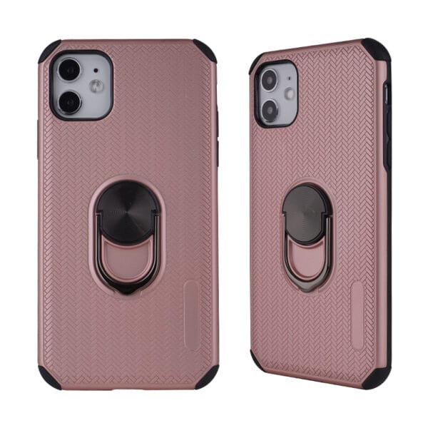 Funda Anti-Choque TPU+PC Duro Serie Armor Con Soporte De Anillo Para iPhoneXR/11/12