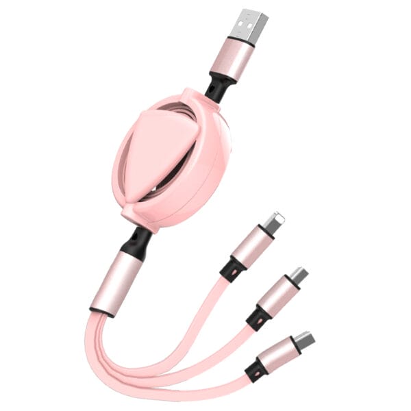 Mayoreo 3 in 1 USB Cables 2A Para interfaz de iPhone, tipo-c, Android