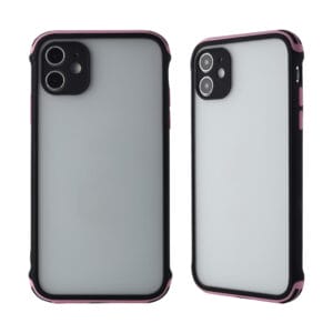 Mayoreo fundas simple mate con anticaida de silicona para iPhone/Samsung/Xiaomi