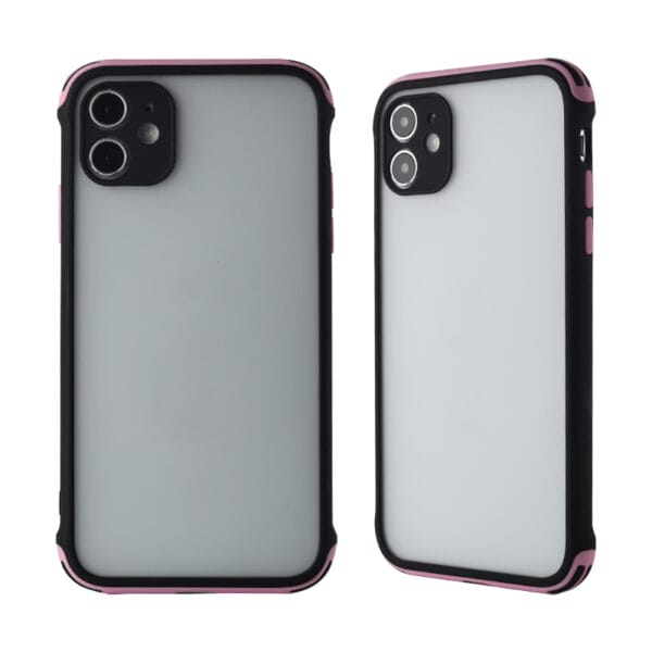 Mayoreo fundas simple mate con anticaida de silicona para iPhone/Samsung/Xiaomi