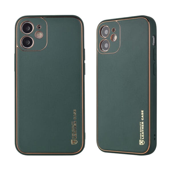 Funda TPU+PC En Único Color Con Logo Metalico Y Hoyo Exacto De Cámara Para iPhone12mini