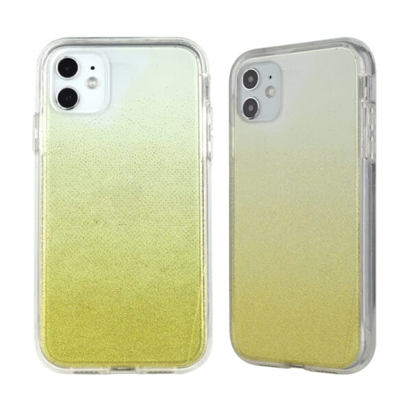 Funda TPU+PC 2 En 1 Alta Transparente Con Color Brillante Para iPhone12/iPhone12mini