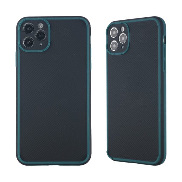 Funda silicona reforzado con hoyo camara exacto y con borde para iPhone12Pro