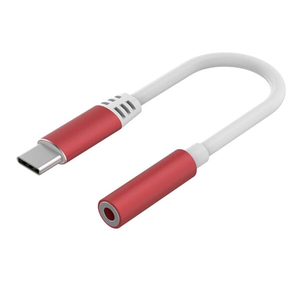 Adaptador USB tipo C a conector de auriculares hembra de 0.138 in, USB C a 3.5mm Aux Audio Cable