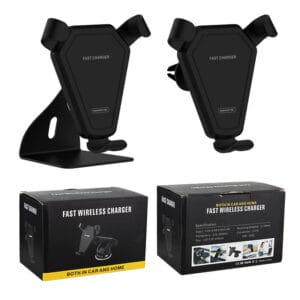 Fast wireless charger for car and home with gravity sensor for iPhone/Android