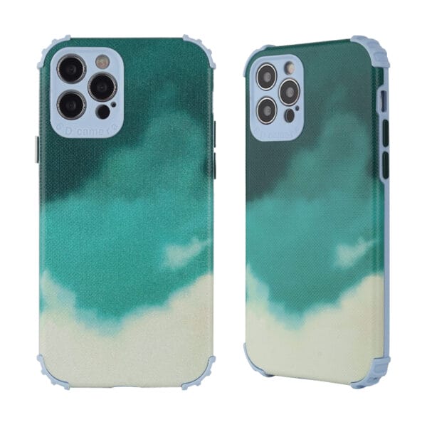 Funda Anti-Choqu TPU+PU Con Dibujo Impresión para iPhone12/12Pro/12ProMax