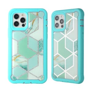 Funda TPU+PC Epoxy Anti-Choque Serie Golden E para iPhone 12/XR/XS