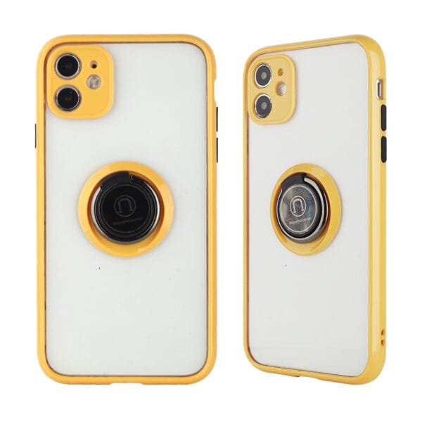 Funda Anti-Choque TPU+PC Transparente Con Magnetico Anillo De Soporte Para iPhoneX/iPhone11