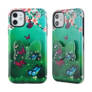 Funda Anti-Choque Serie TPU+PC Ese Invisible Soporte con botón Epoxy Soportepara para iPhone12/X/XR