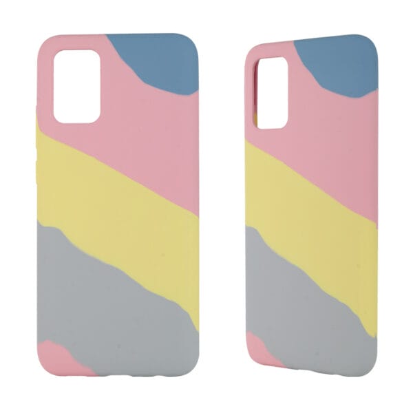 Funda protectora de silicio líquido de diseño arco iris para Samsung S21