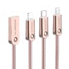 SMS-BJ06 cable metalico electroplasting 2.4A par IOS/Android