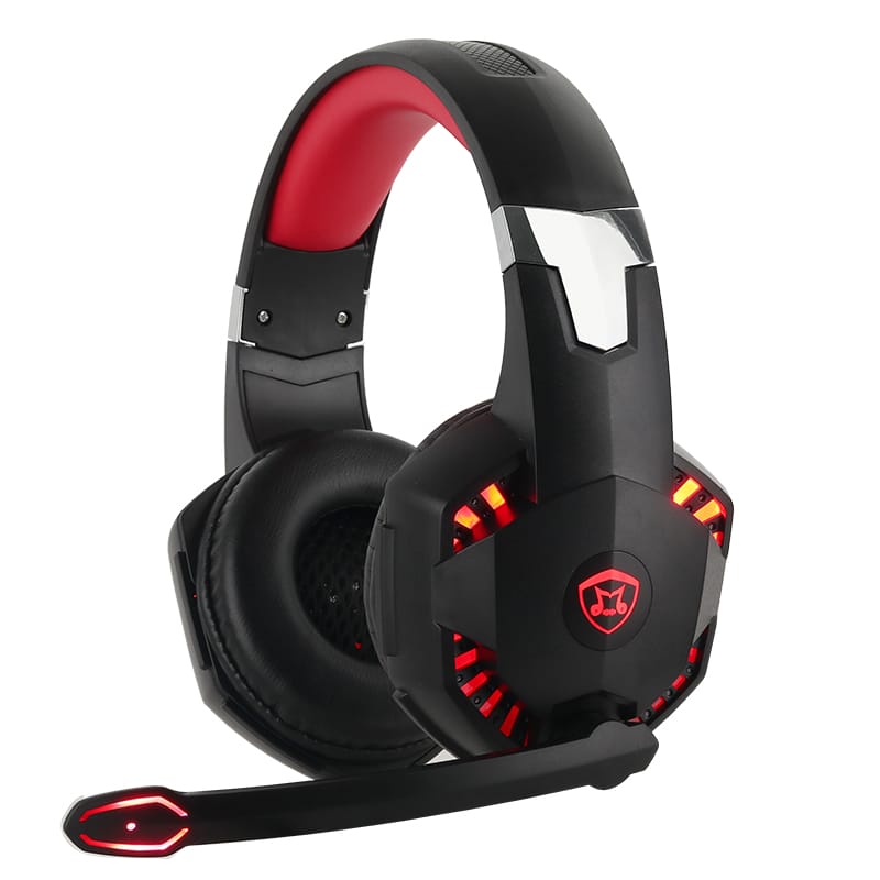 Auriculares para juegos PS4 con luz LED con micr fono compatible