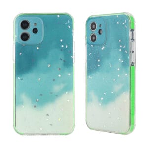 Carcasa de acrílico colorida con diseño de epoxi para iPhone12/12mini/12Pro