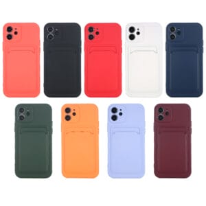 TPU+PU Case With Camera Slot And Card Slot For iPhone12/12Pro