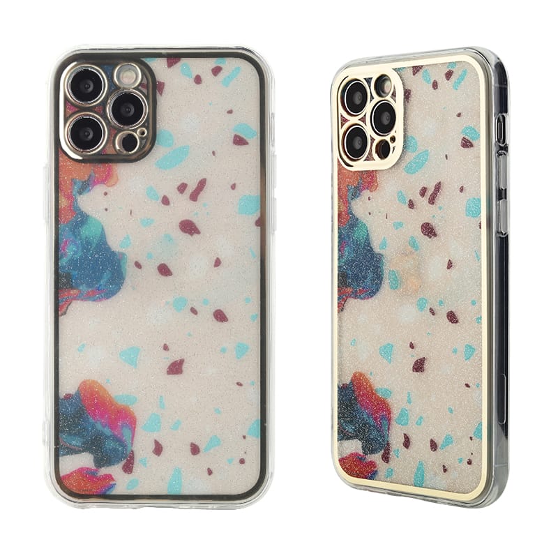 Dual Sided IMD Flat Flat Galvanoplast TPU Case In Gradient Colour And Epoxy Glitter For iPhone12mini 1 Dual Sided IMD Flat Flat Galvanoplast TPU Case In Gradient Colour And Epoxy Glitter For iPhone12mini