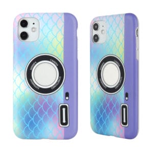 Funda TPU Galvanoplastia Plana Dual Caras De IMD Con Dibujo Colorido Y Polvo Flash