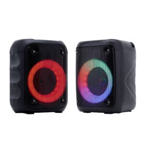 Altavoz bluetooth pequeño y portátil con iluminación LED de colores