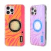 IMD Dual Sided Flat Galvanoplast TPU Case With Colourful Blue-ray Pattern And Flash Dust For iPhone12/12mini 19 02 9
