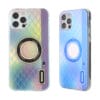 IMD Dual Sided Flat Galvanoplast TPU Case With Colourful Blue-ray Pattern And Flash Dust For iPhone12/12mini 15 07 8