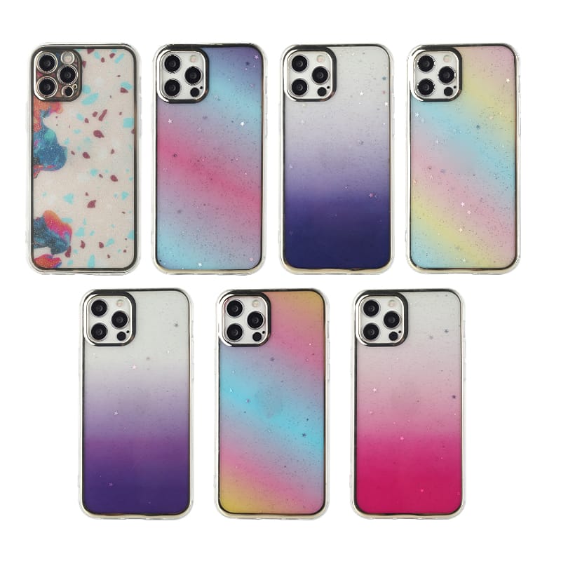 Dual Sided IMD Flat Flat Galvanoplast TPU Case In Gradient Colour And Epoxy Glitter For iPhone12/12Pro 2 Dual Sided IMD Flat Flat Galvanoplast TPU Case In Gradient Colour And Epoxy Glitter For iPhone12/12Pro - Image 2