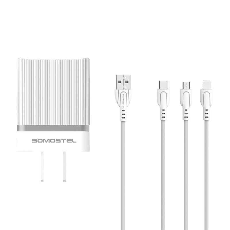 SMS-A105 2.1A silver / gold usb charger + usb cable 3 SMS-A105 2.1A silver / gold usb charger + usb cable - Image 3