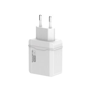 SMS-A138 Dual 5V 2.4A Fireproof USB PC Charger with European Standard Plug