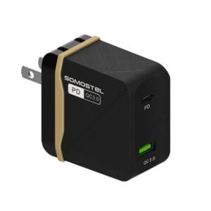 SMS-Q05 Cargador rápido PD + QC3.0 18W 2 puertos para macbook/ipad/iPh/HW