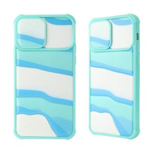 Funda TPU+PC Con Dibujo Epoxy y Hueco Excto De Cámera Y Cubierta De Cámara Deslizante