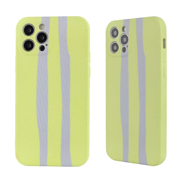 Funda 2.0mm TPU  De Diseño Arco Iris  Con UV y  Micro De La Fibra Para iPhone11/12