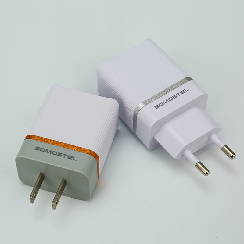 SMS-A105 2.1A silver / gold usb charger + usb cable 6 SMS-A105 2.1A silver / gold usb charger + usb cable - Image 6
