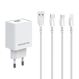 SMS-A101 Safe & Stable Charging Travel Adapter QC3.0 white